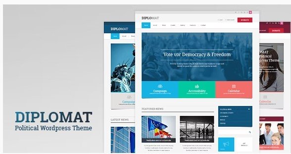 Diplomat  Political Campaign, Party, Blog Responsive WordPress Theme