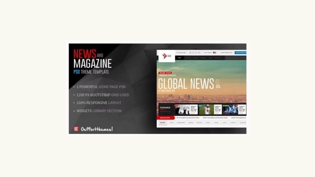  News and Magazine WordPress theme