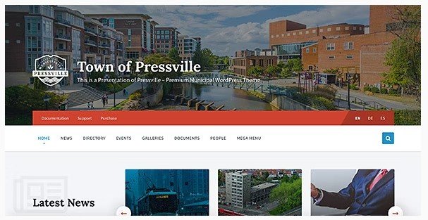 Pressville - Municipal & City Government WordPress Theme