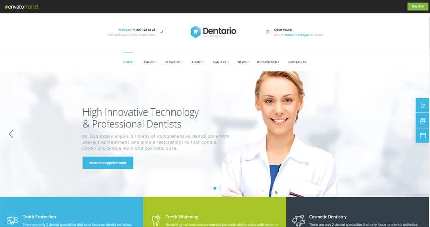  Dentario- Dentist, Medical & Healthcare WordPress Theme+RTL
