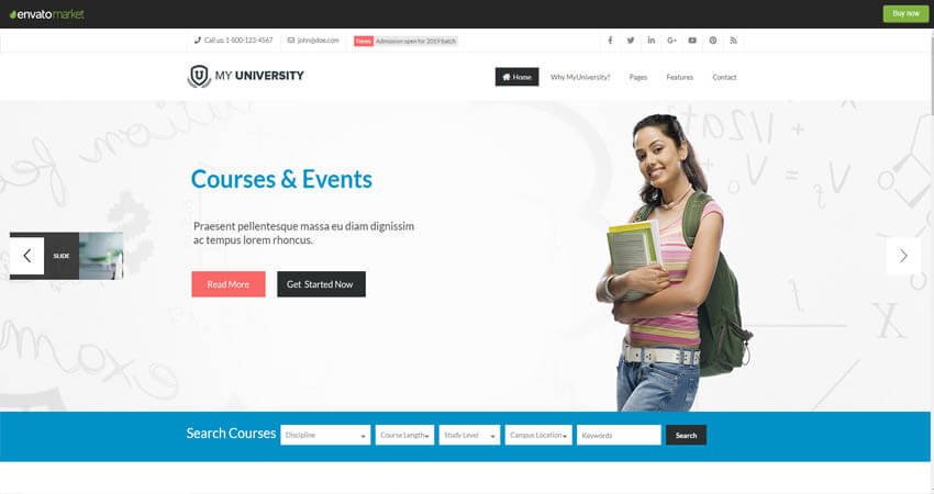 Education WordPress Theme For My university
