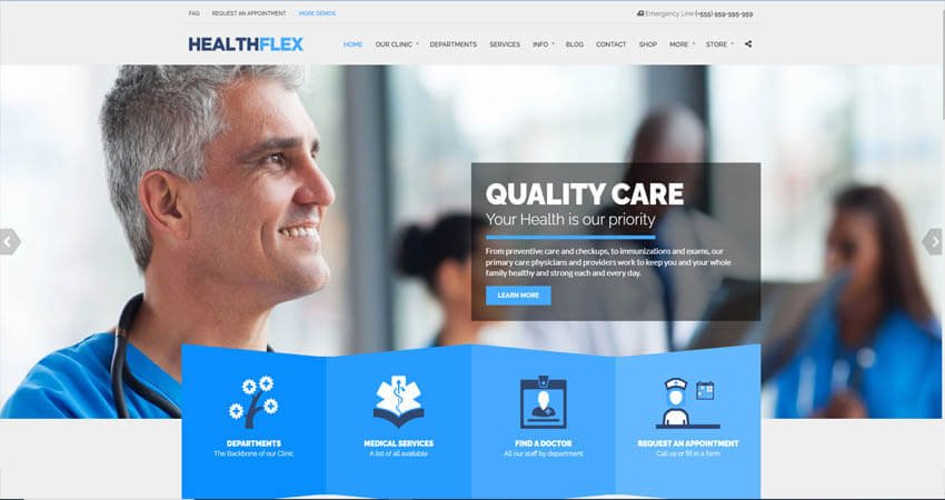 HEALTHFLEX-Doctor Medical Clinic & Health WordPress Theme 