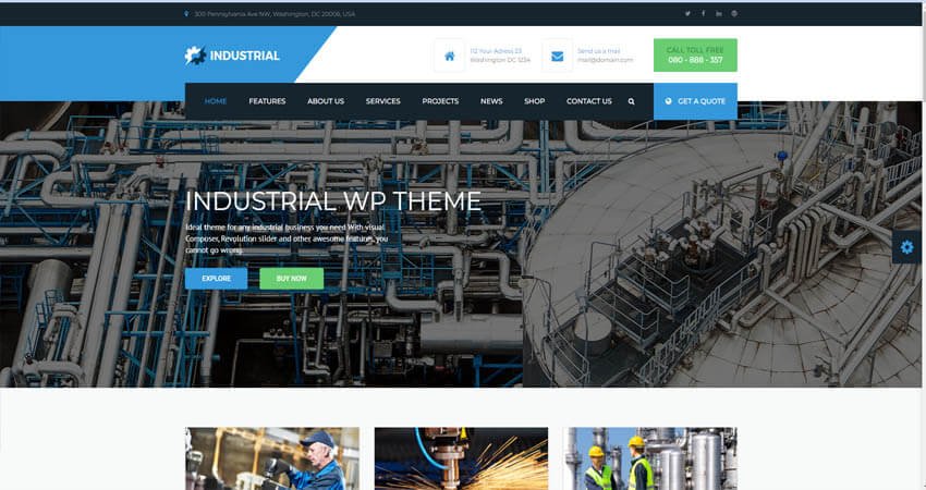  Industrial- Factory Business WordPress Theme