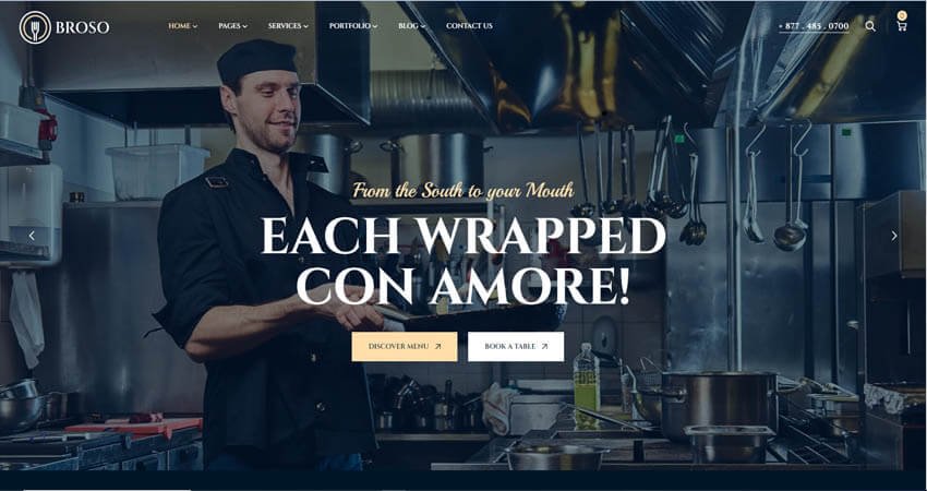 Broso- Restaurants & Cafes WordPress Theme