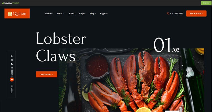 Qichen- Restaurant WordPress Theme