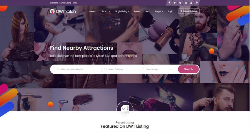 DWT - Directory and Listing WordPress Theme 

