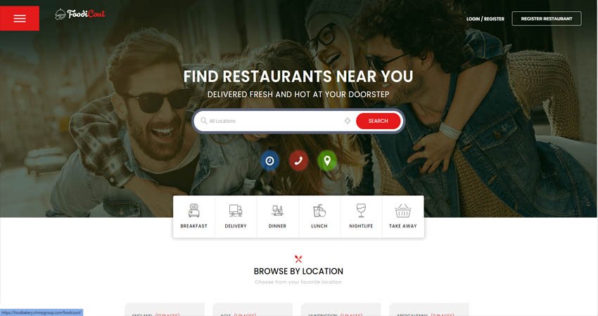 Food Bakery - Delivery Restaurant Directory WordPress Theme 

