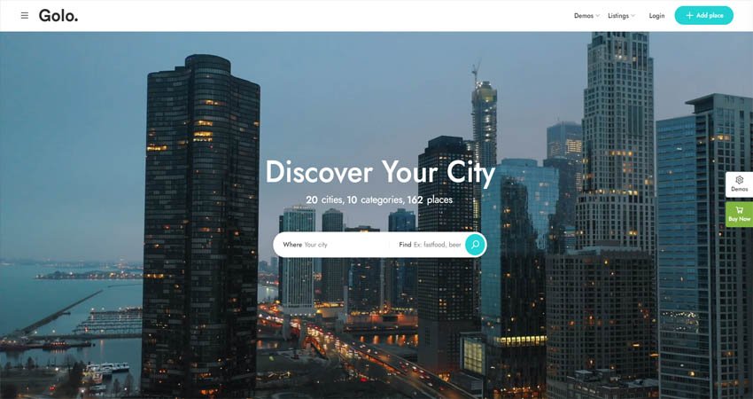 Golo- Directory and Listing Travel WordPress Theme 
