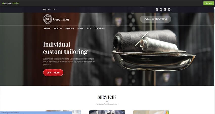  Good Tailor -Fashion & Tailoring Service WordPress Theme

