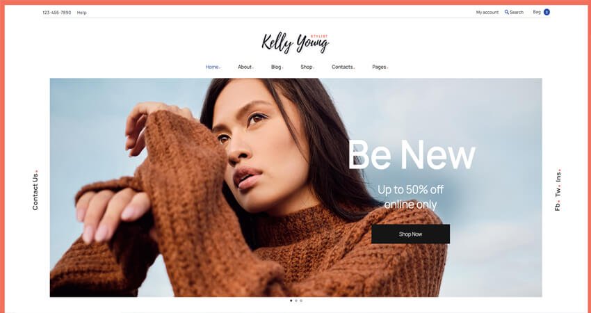 Kelly Young-Personal Stylist WordPress Theme