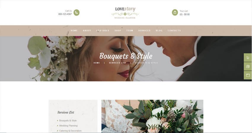 Love Story- A Beautiful Wedding and Event Planner WordPress Theme
