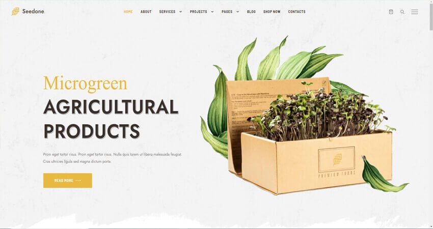 Seed One- Agriculture WordPress Theme 
