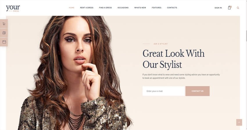 Your Dress-Cloth Rental Service WordPress Theme

