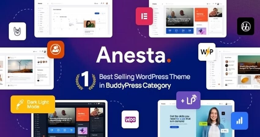 Anesta- Internet, Extranet, Community, and Buddy Press WordPress Theme
