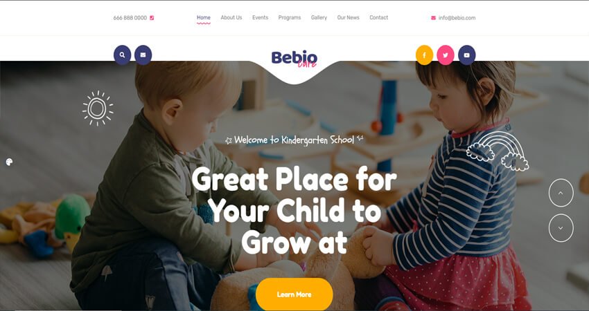 Bebio- Kindergarten & Baby Care WordPress Theme
