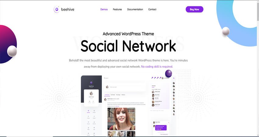 Beehive - Social Networking WordPress Theme