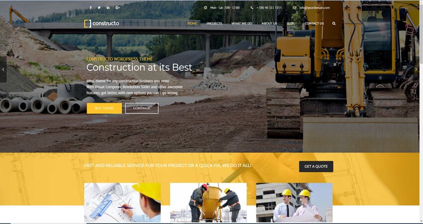 Constructo- Construction WordPress Theme