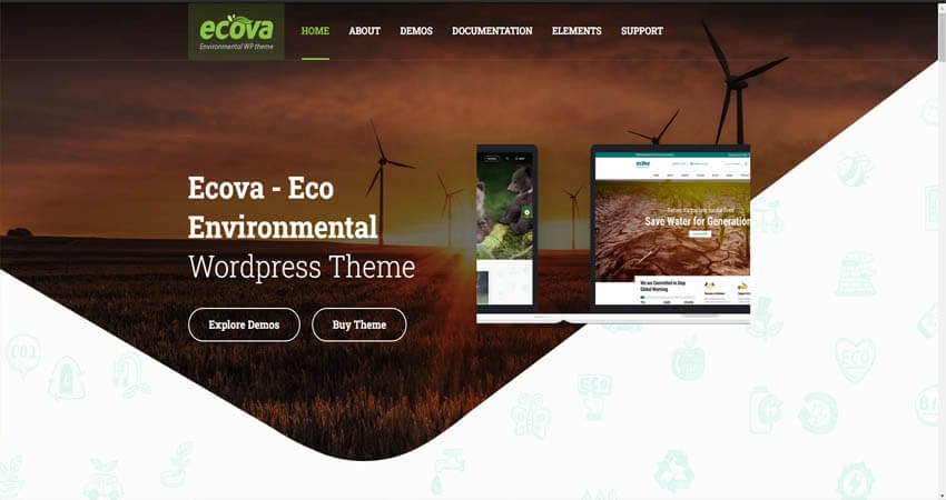 Ecova- Eco Environmental WordPress Theme 
