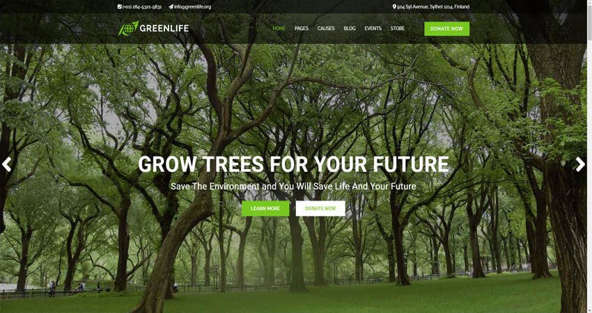 Greenlife- Nature & Environmental WordPress Theme