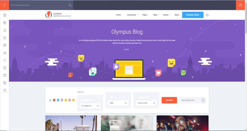 Olympus-Social Networking WordPress Theme