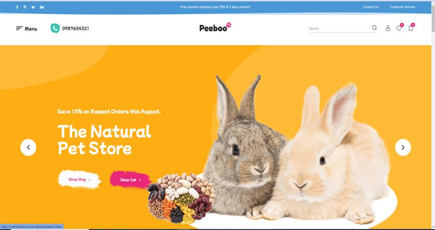 Peeboo-Pet Store WooCommerce WordPress Theme
