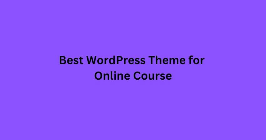 WordPress theme for online course