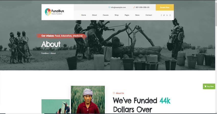 Fundbux - Charity & Fundraise WordPress Theme