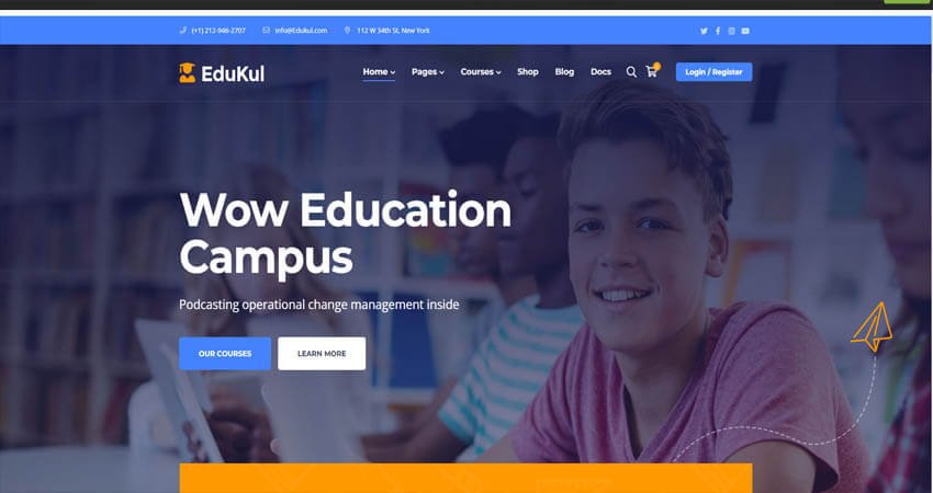 
Edukul - Online Courses WordPress Theme


