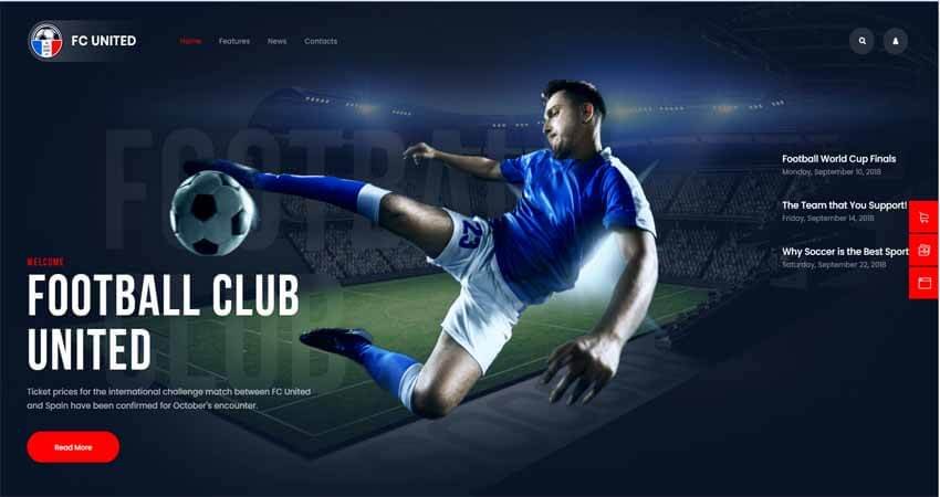 FC United: Football, Scorer, and Sports WordPress Theme