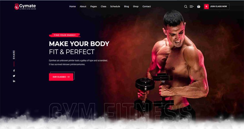 Gymat- Fitness and Gym WordPress Theme
