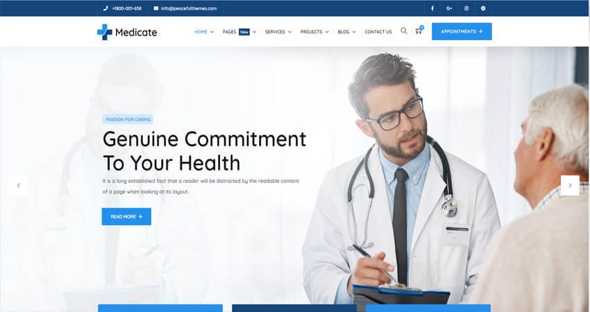 Medicate-Health & Medical WordPress Theme