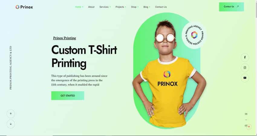 Prinox- Printing Service Theme
