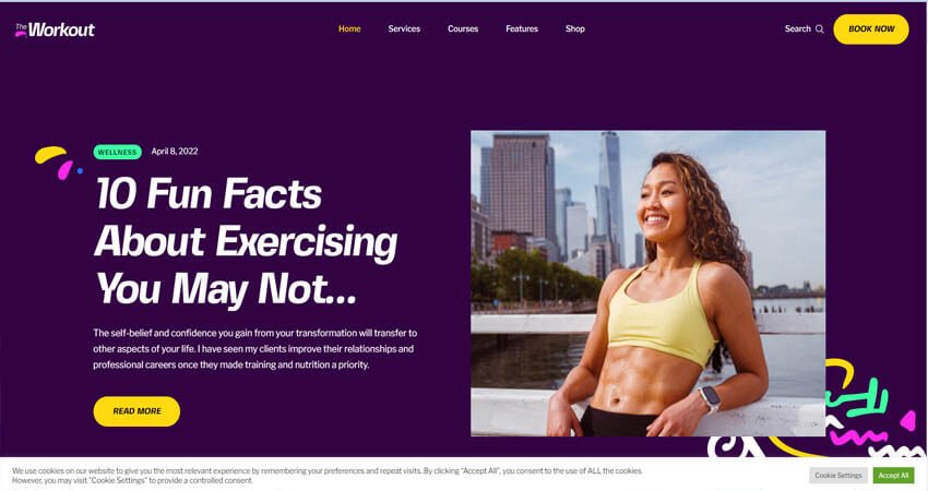 The Workout-Trainer Fitness WordPress Theme 
