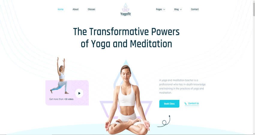 Yogafit - Yoga and Meditation Teacher Elementor Template Kit
