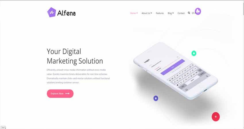 Alfena- SaaS Startup WordPress Theme