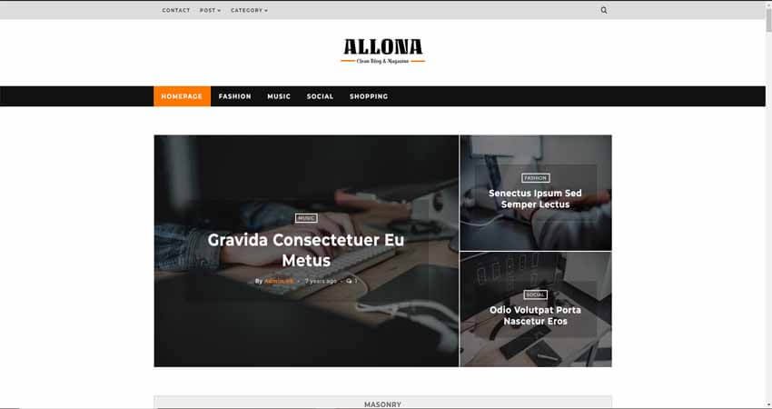 Allona- Clean & Beautiful Blog and Magazine Theme