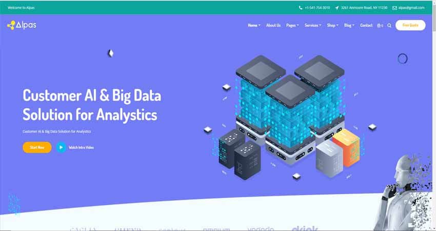 Alpas- AI & Data Analytics Startup WordPress Theme