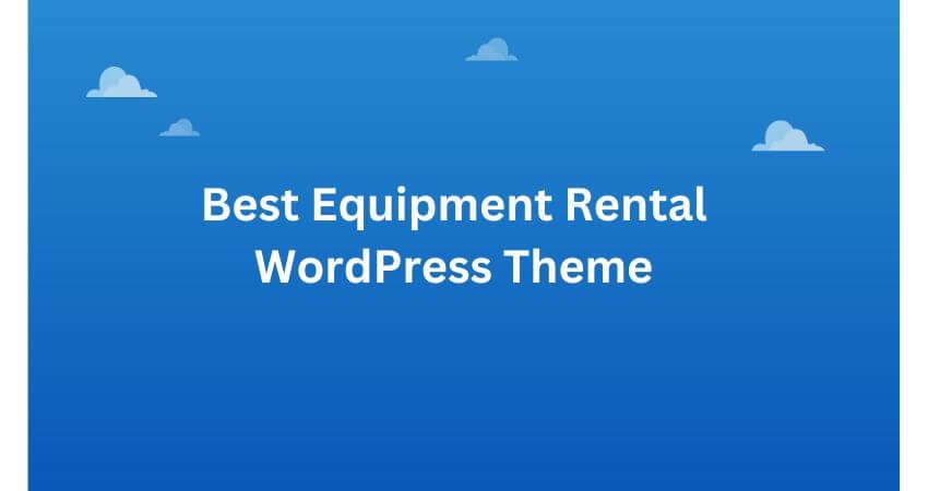 Equipment rental WordPress theme