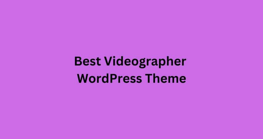 Videographer WordPress theme