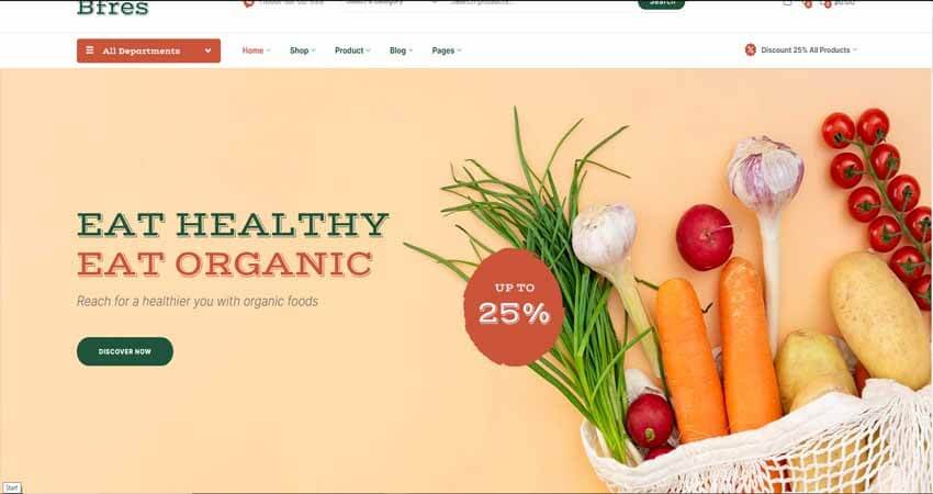Bfres- Organic Food WooCommerce Theme