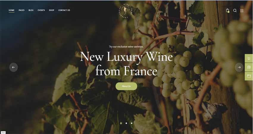 Chardonnay-Wine Store & Vineyard WordPress Theme