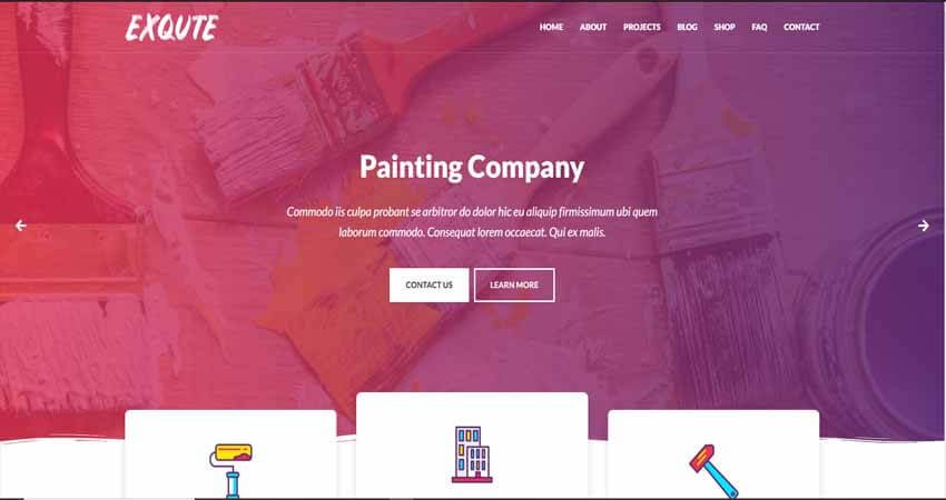 Exqute-Painting Company WordPress Theme