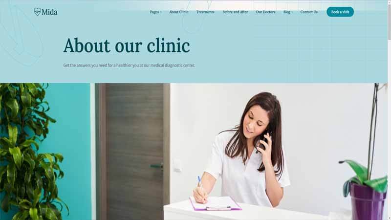 Mida Medical Diagnostic & Plastic Surgery Clinic WordPress Theme