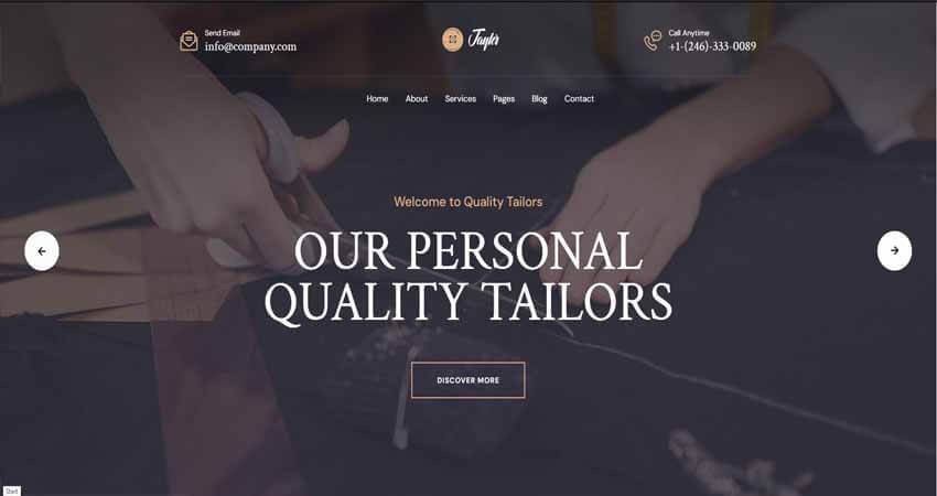 Taylor-Tailor & Clothing WordPress Theme
