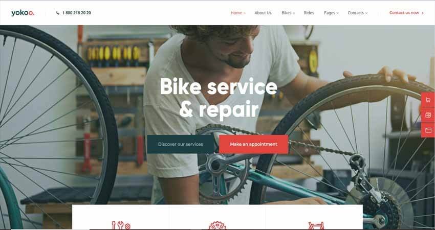 Yokoo-Bike Shop & Bicycle Rental WordPress Theme