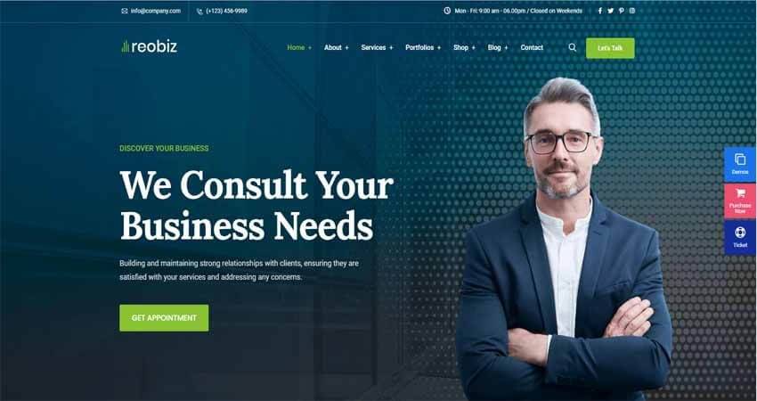 Reobiz- Consulting-Business WordPress Theme