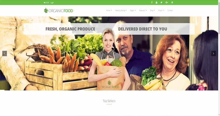 Organic Food-Responsive Theme