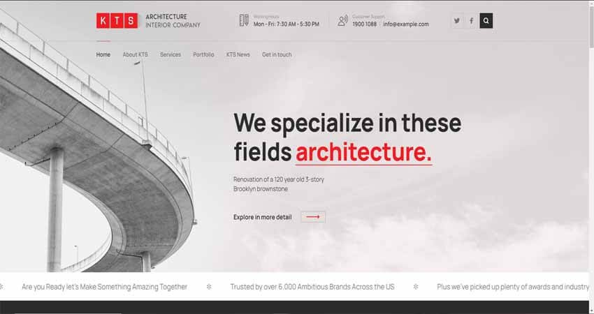 KTS- Architecture & Design Portfolio WordPress Theme